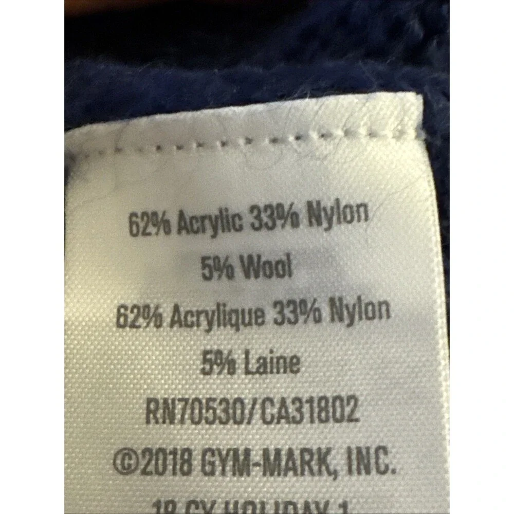 Gymboree Boys Sweater Pullover Size 12-18 Months Blue 1/4 Button Faux Sherpa